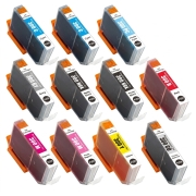 TCTK Cartuchos de tinta PFI-300CO PFI-300C PFI-300GY PFI-300MBK PFI-300M PFI-300PBK PFI-300PC PFI-300PM PFI-300R PFI-300Y pack de 10 multicolor compatible con Canon imagePROGRAF PRO-300