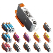 TCTK Cartuchos de tinta PFI-300CO PFI-300C PFI-300GY PFI-300MBK PFI-300M PFI-300PBK PFI-300PC PFI-300PM PFI-300R PFI-300Y pack de 30 multicolor (3x cada uno) compatible con Canon imagePROGRAF PRO-300
