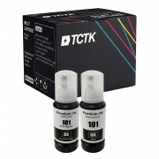TCTK Cartuchos de tinta E-101BK E-101BK pack de 2 Negro compatible con Epson EcoTank L14150 L4150 L4160 L4260 L4266 L6160 L6170 L6176 L6190 L6260 L6270 L6276 L6290