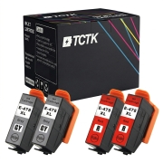 TCTK Cartuchos de tinta 478XL 478XL pack de 4 2x Gray 2x Red compatible con Epson Expression Photo HD XP-15000, sustituye C13T04F64010