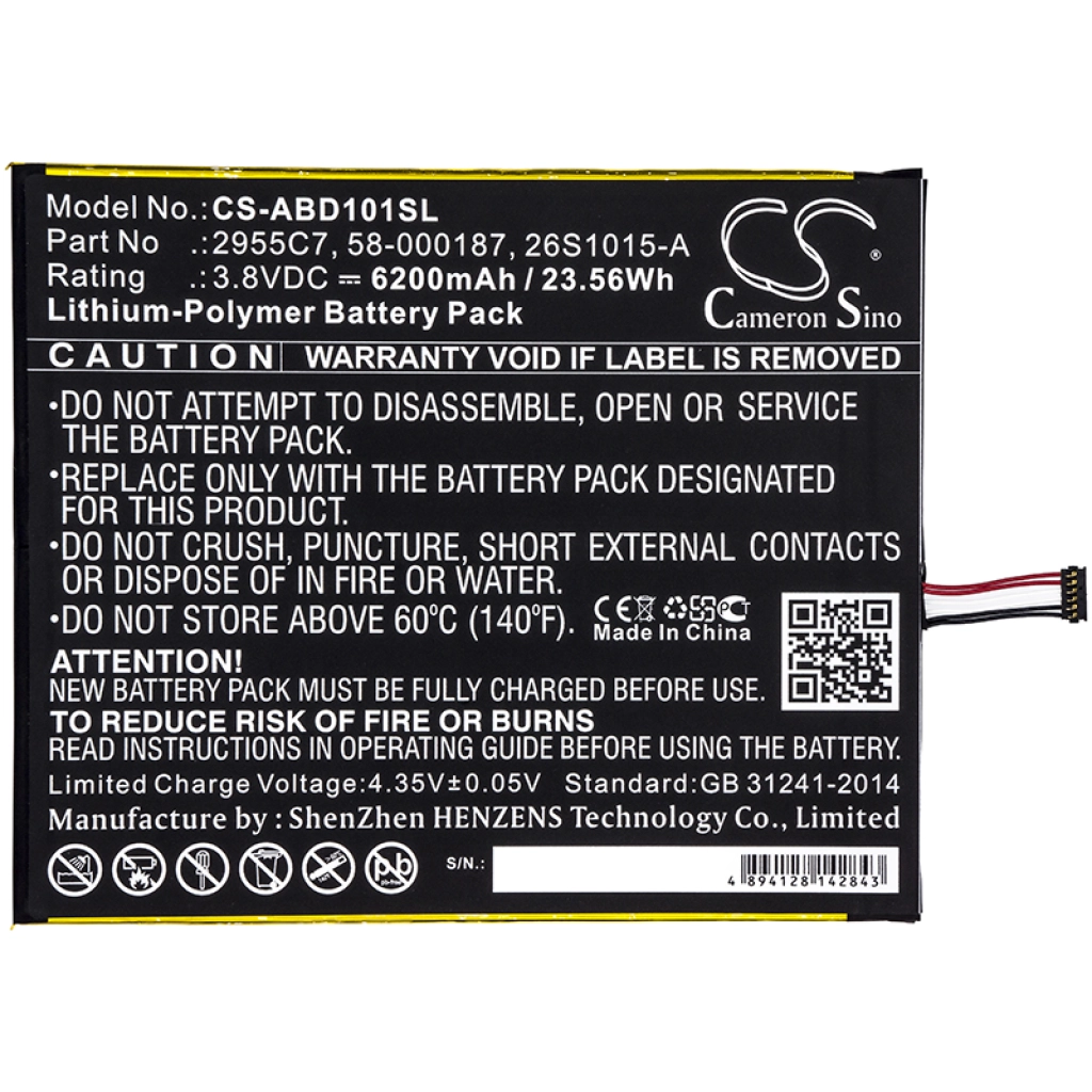Batería de la tableta Amazon CS-ABD101SL