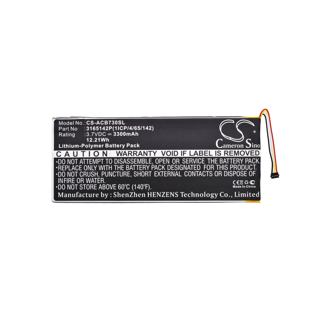 Batería de la tableta Acer CS-ACB730SL