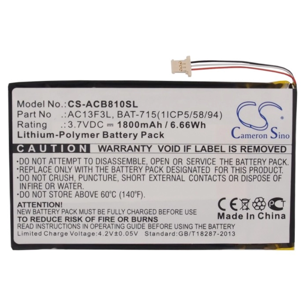 Tablet Battery Acer CS-ACB810SL