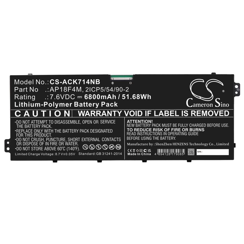 Batería para portátil Acer CS-ACK714NB