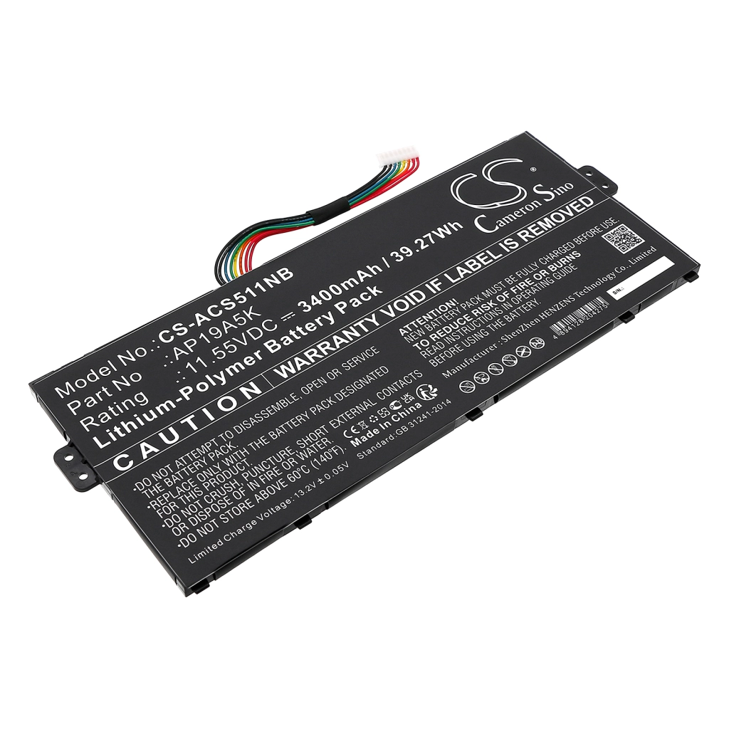 Compatible battery replacement for Acer AP19A5K