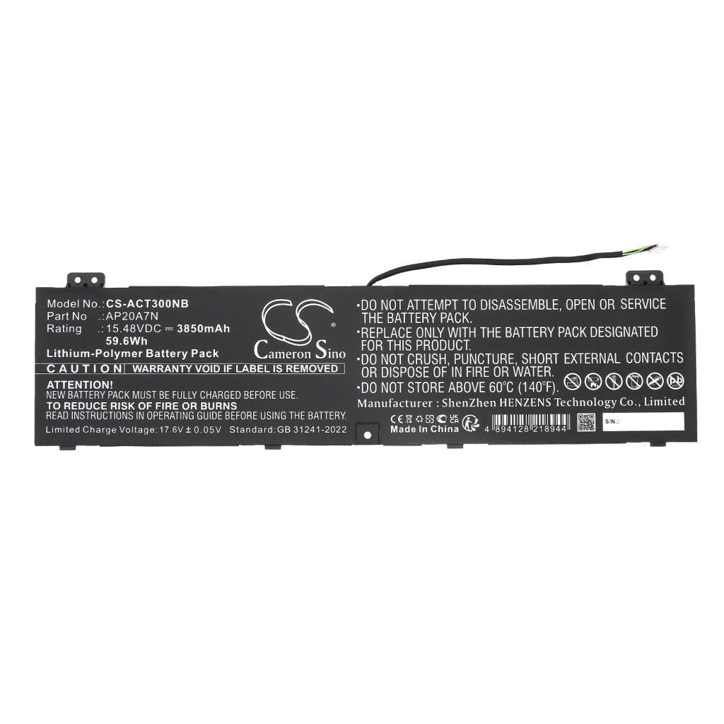 Batería para portátil Acer CS-ACT300NB