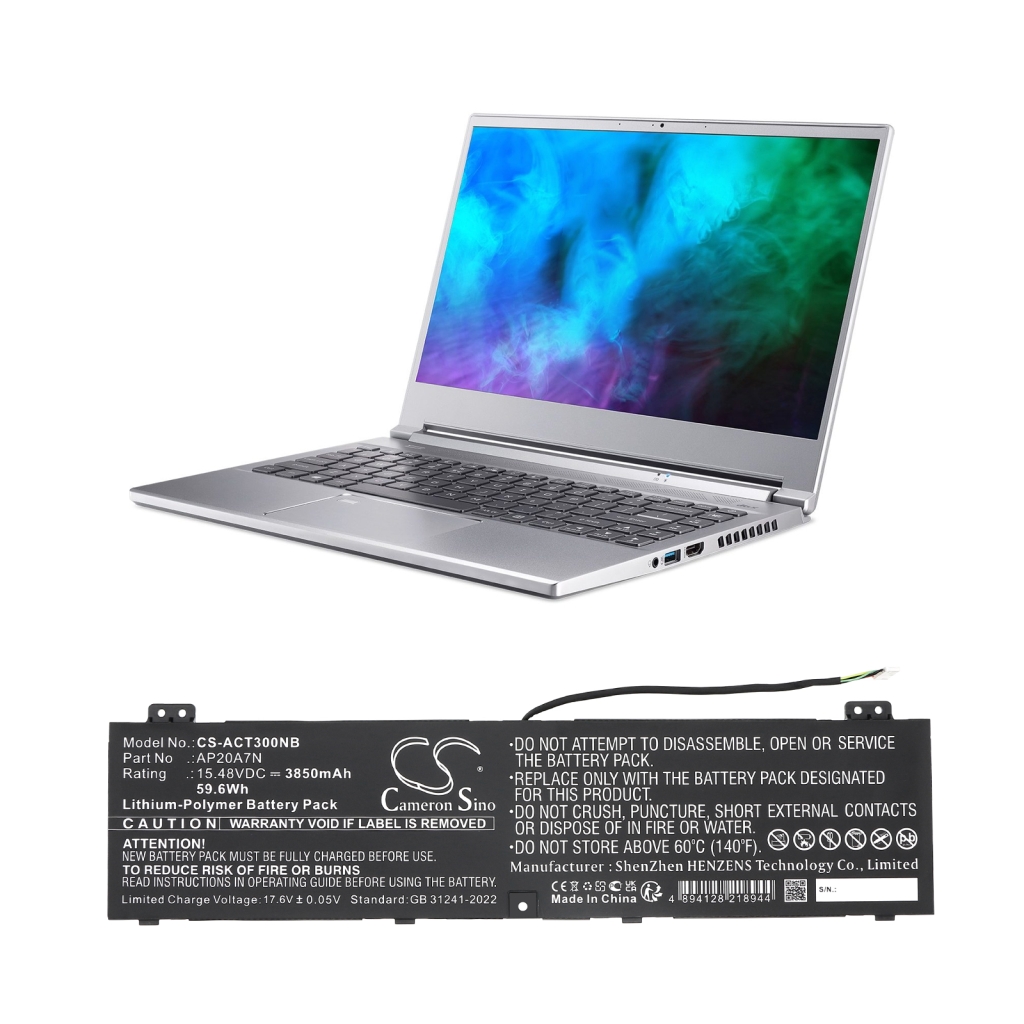 Batería para portátil Acer CS-ACT300NB