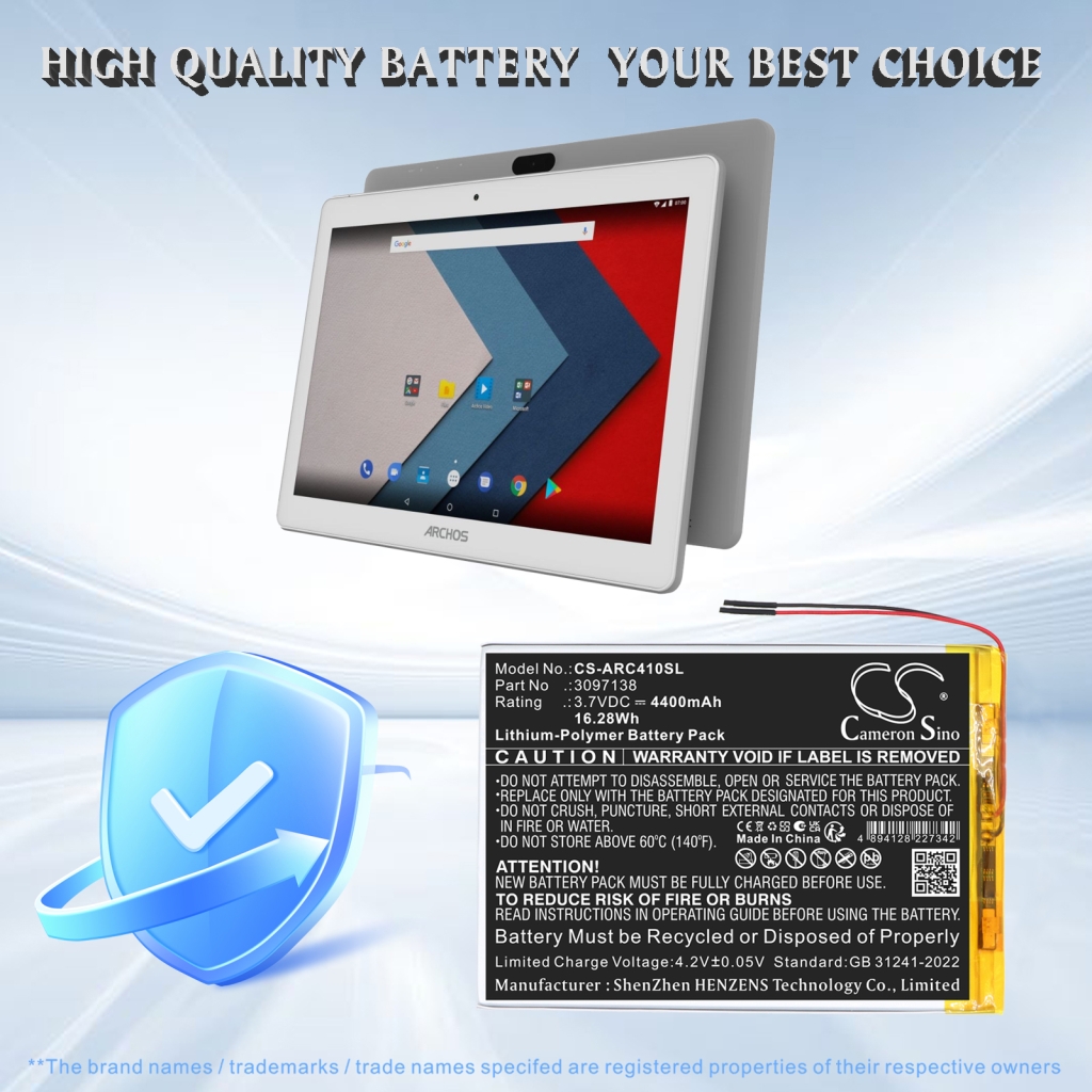 Battery compatible with Archos