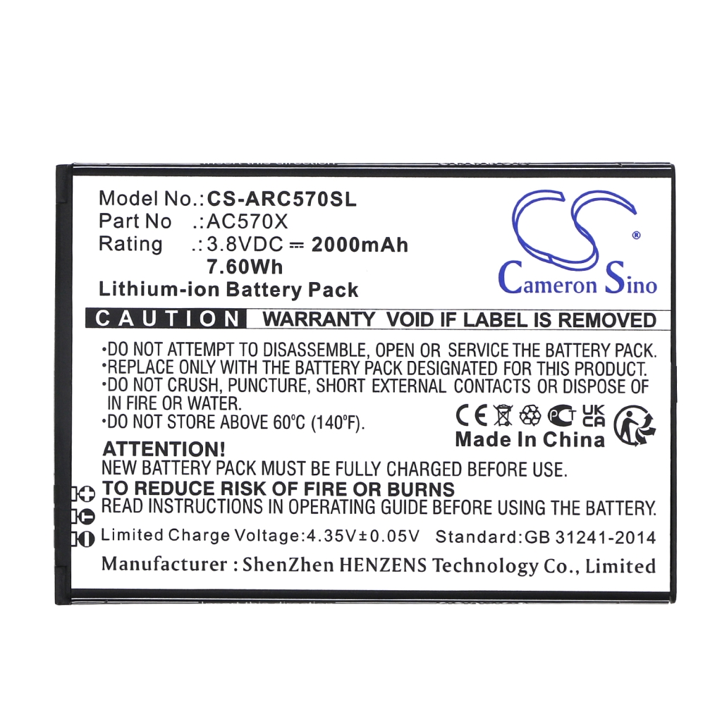 Battery Replaces AC570X