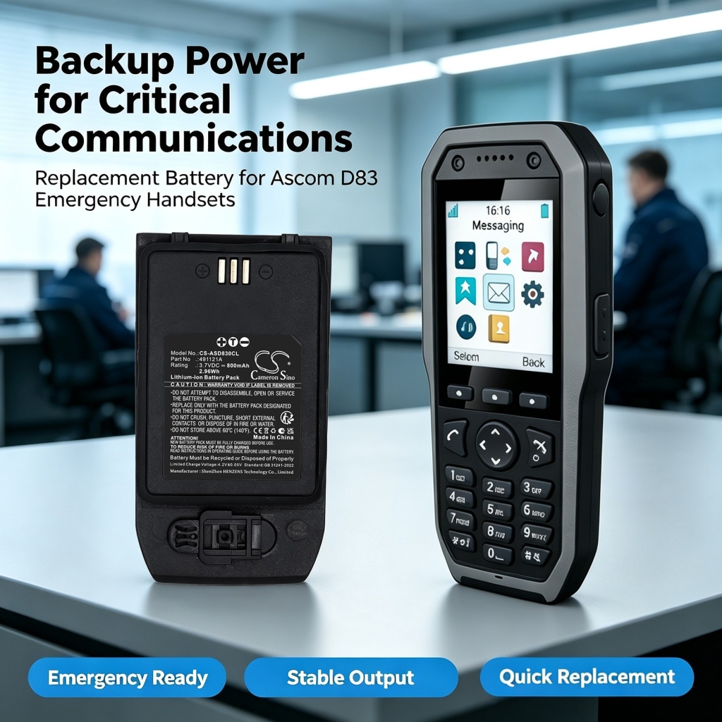 Baterías compatible con Ascom D83 D83 Messenger Talker CS-ASD830CL