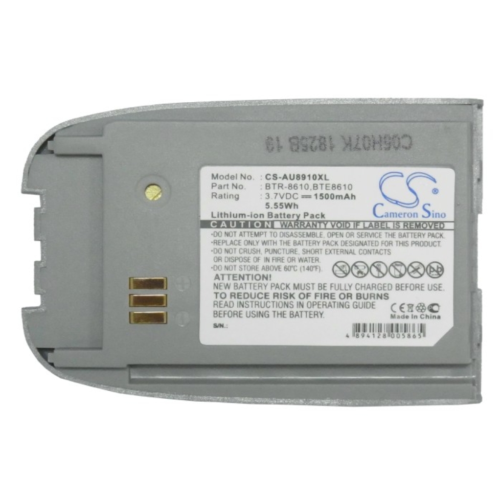 Batería CS-AU8910XL perfil lateral de carcasa exterior variante XL más gruesa