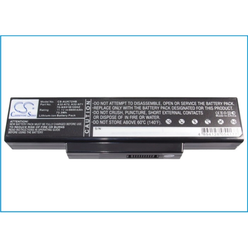 Notebook battery Asus K72JL