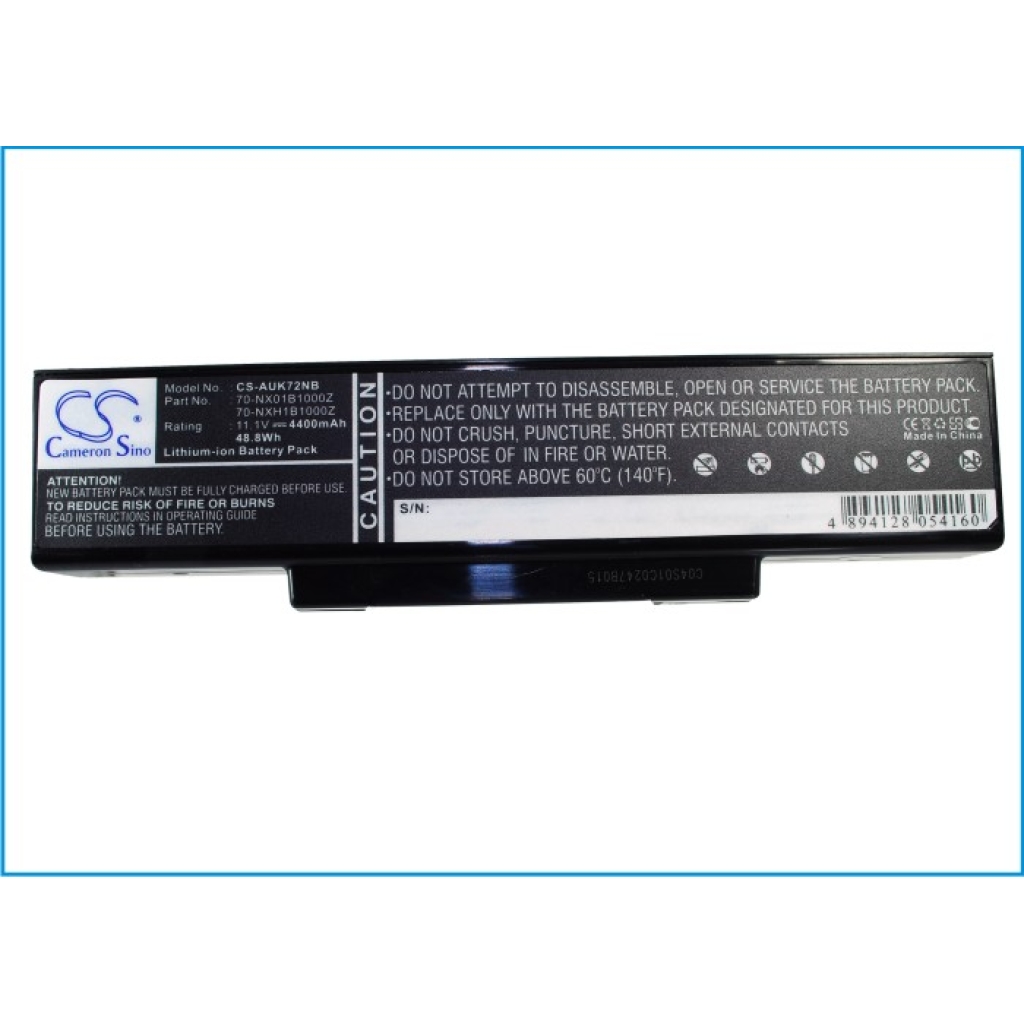 Batería para portátil Asus CS-AUK72NB