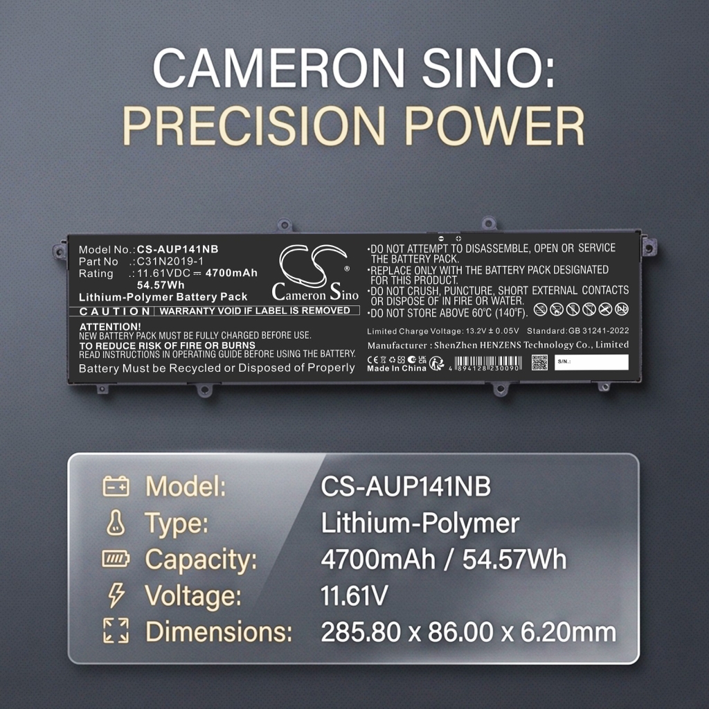 Batería compatible con Asus CS-AUP141NB