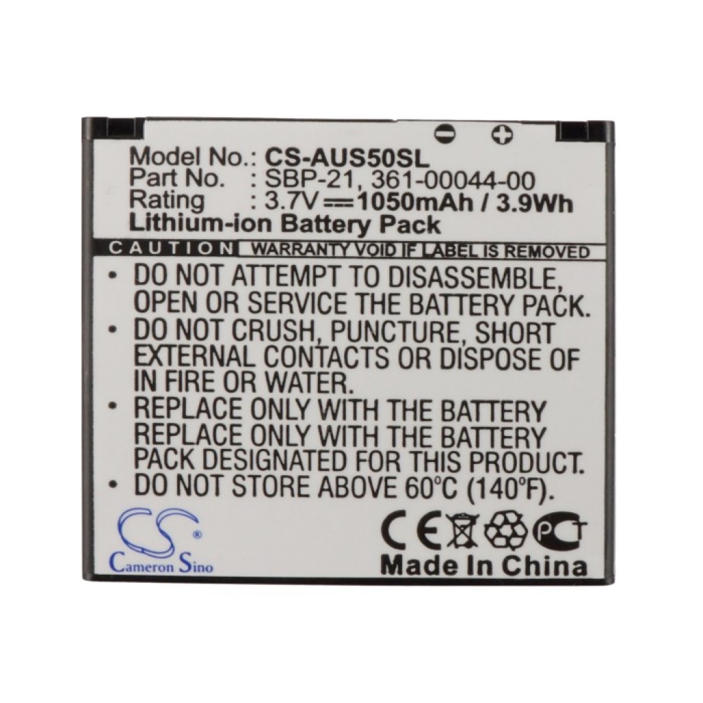 Cameron Sino CS-AUS50SL etiqueta frontal de frente, 3,7V 1050mAh 3,9Wh