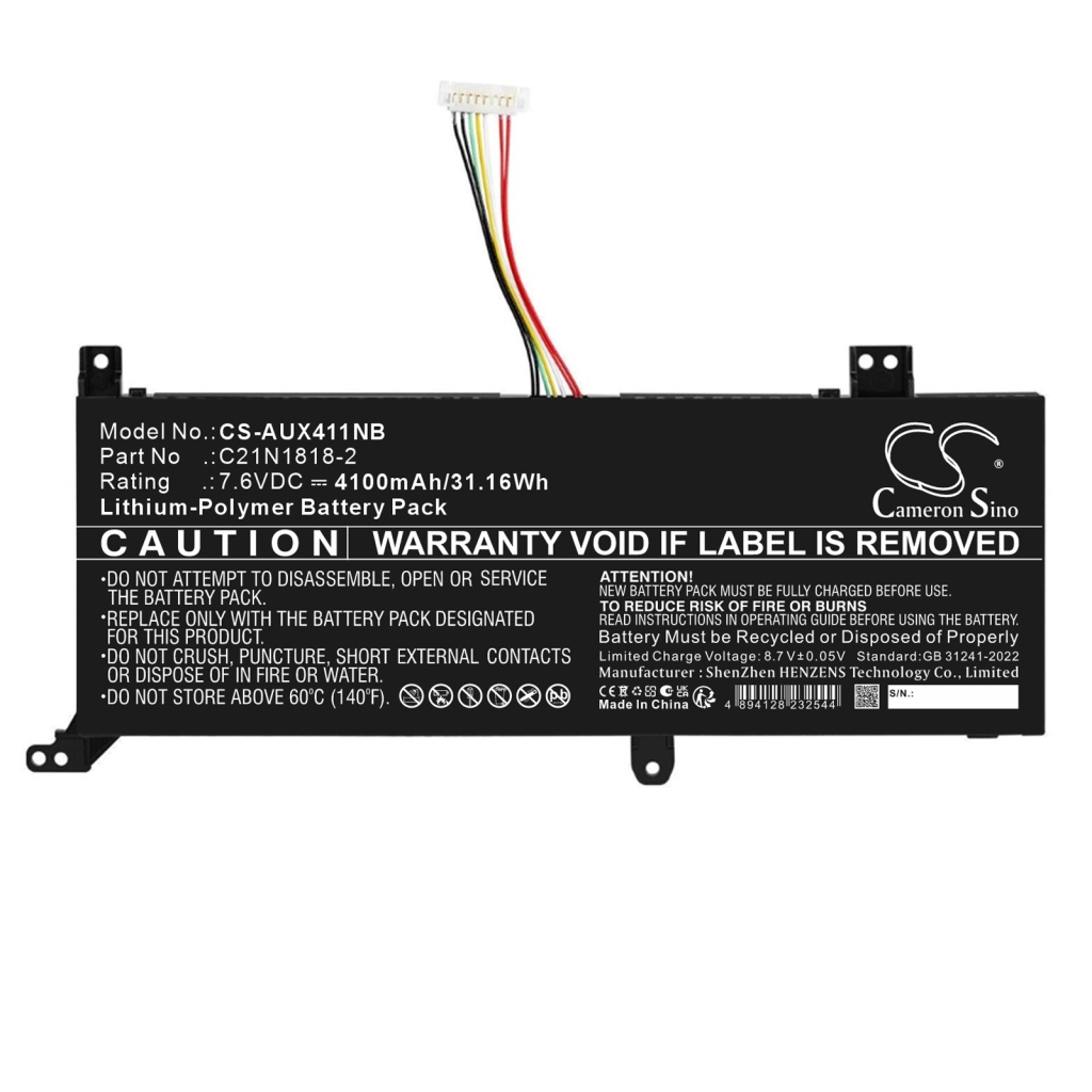 Baterías compatible con Asus VivoBook 14 A412 S14 S412F CS-AUX411NB