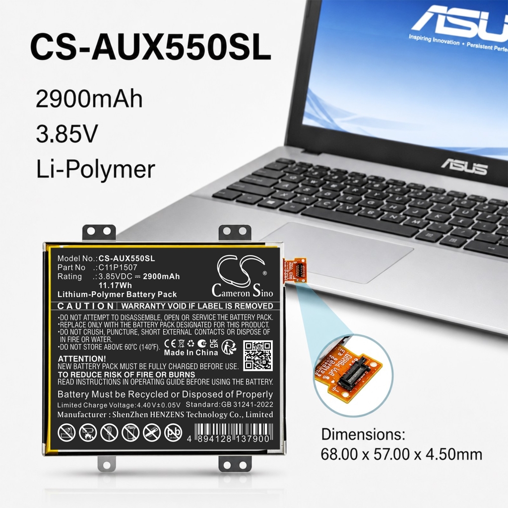 Batería compatible con Asus CS-AUX550SL