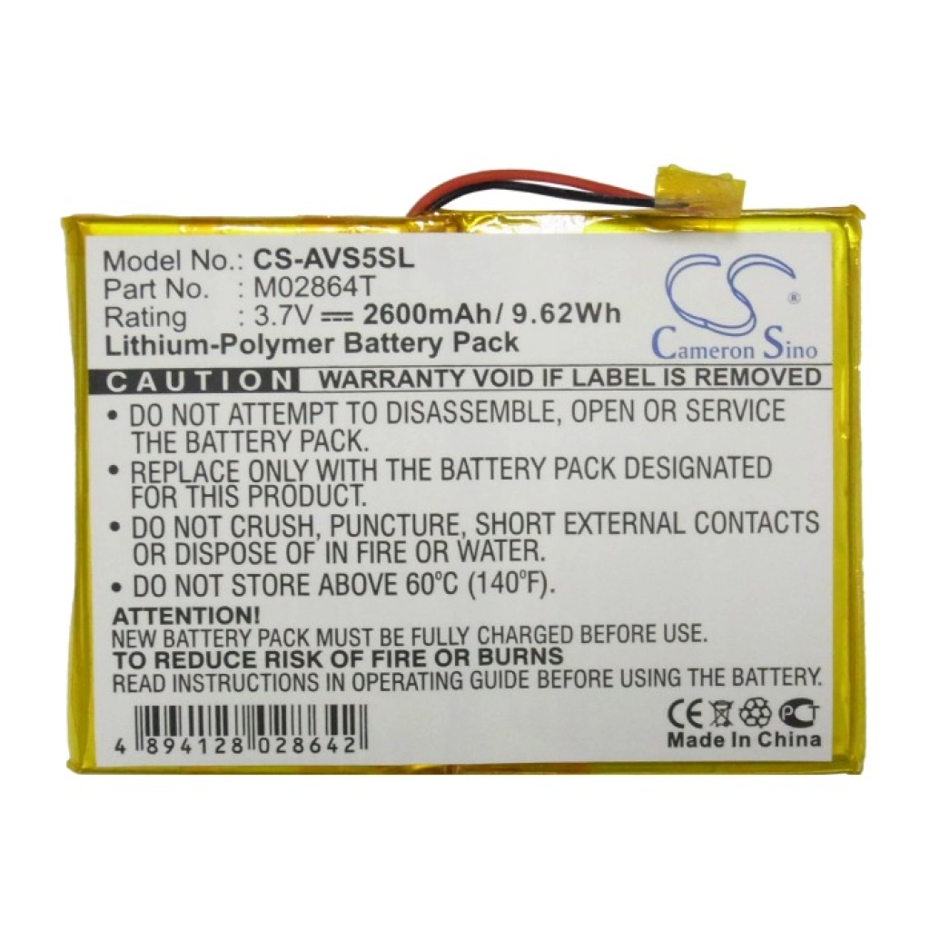 MP3, MP4, PMP Batería Archos CS-AVS5SL