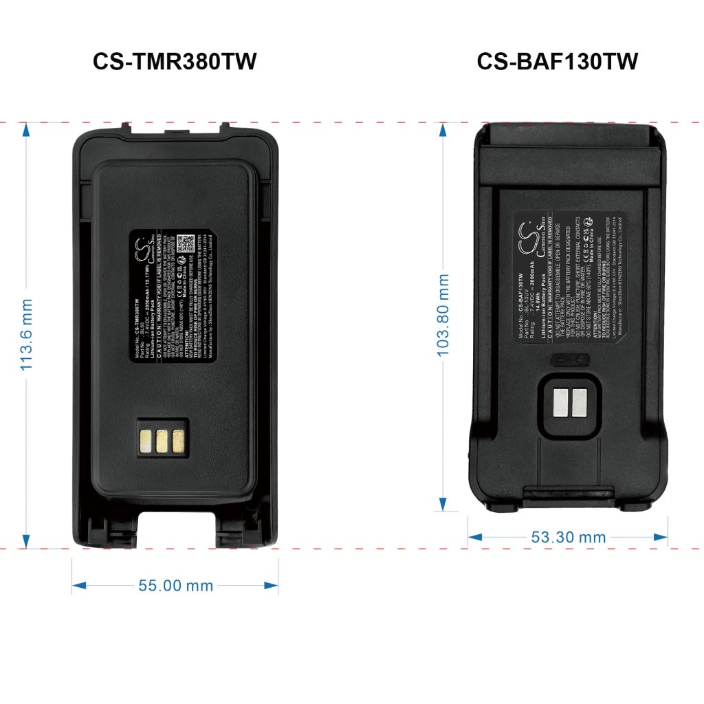 Baofeng Retevis Tytera Radioddity Pofung ... CS-BAF130TW