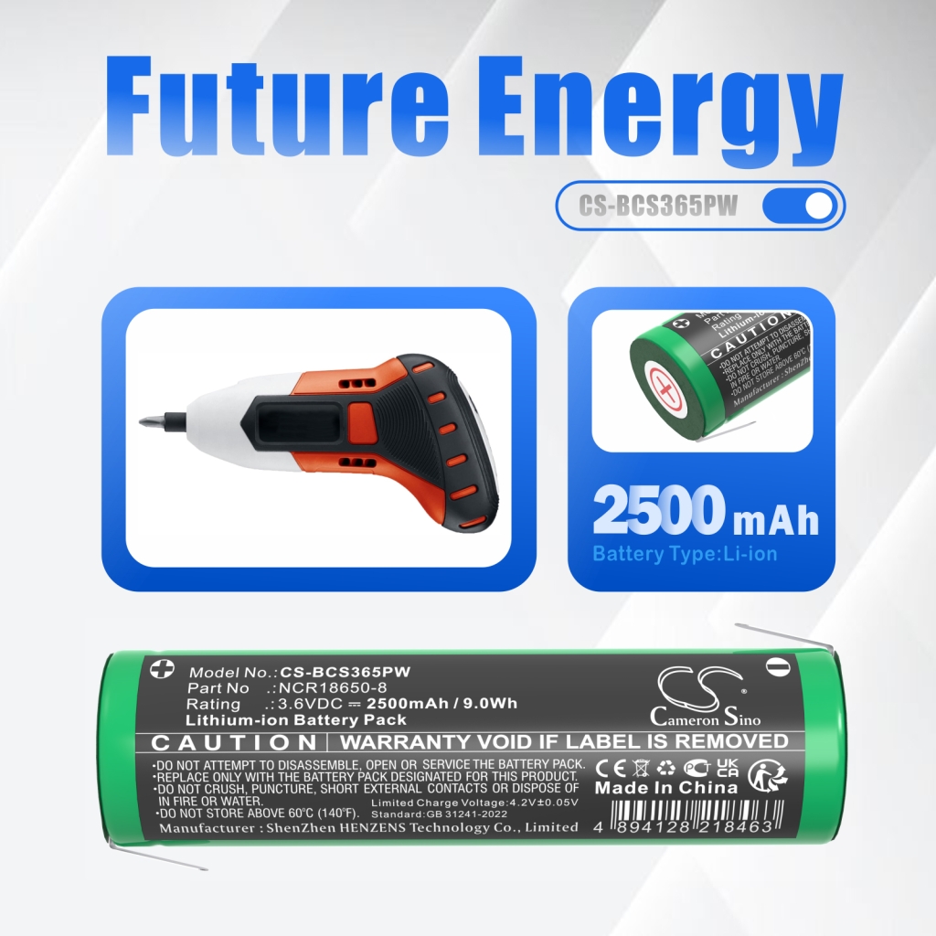 Battery industrial Black & decker CS-BCS365PW