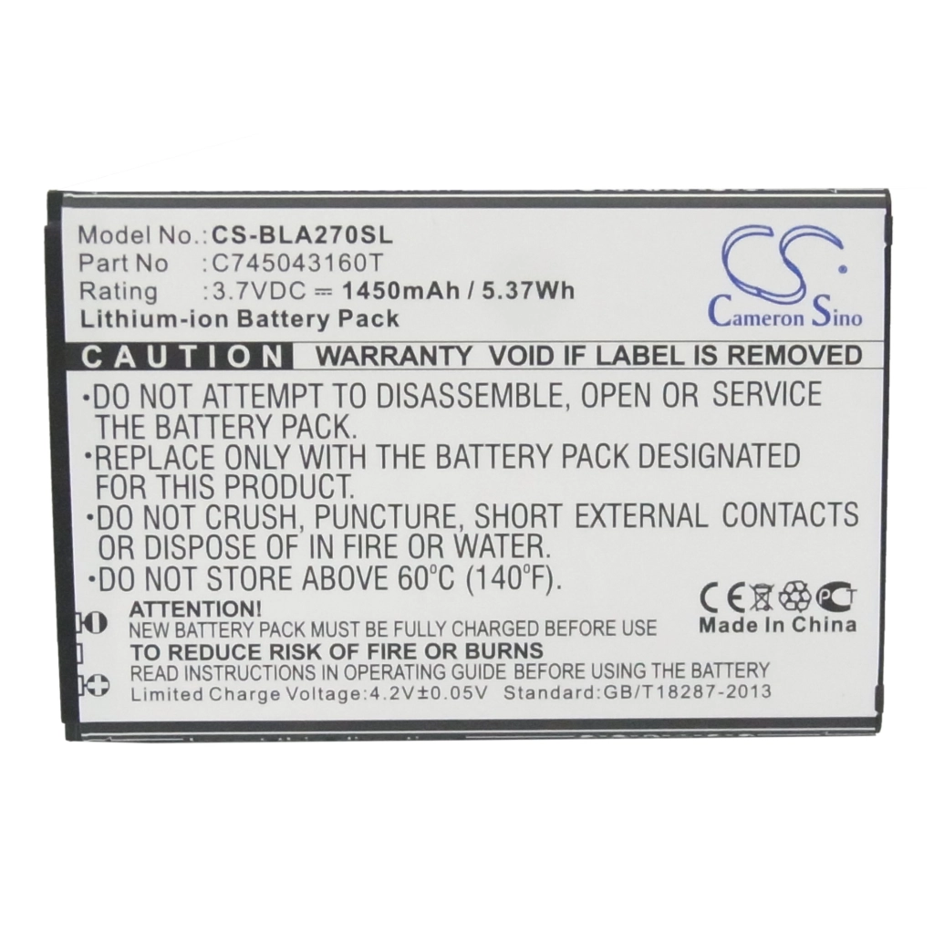 Battery Replaces C745043160T