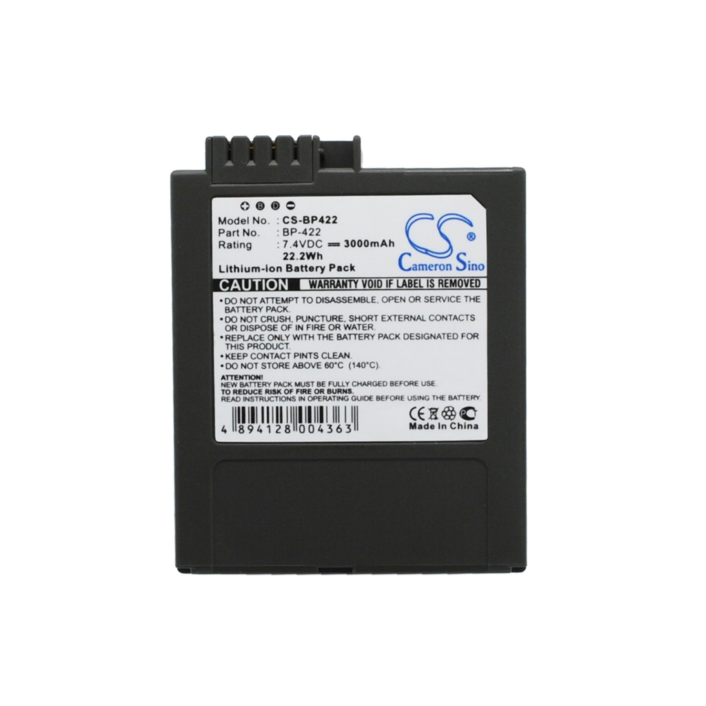 Batería Cameron Sino CS-BP422 Canon BP-422 7,4V 3000mAh con pestañas de bloqueo