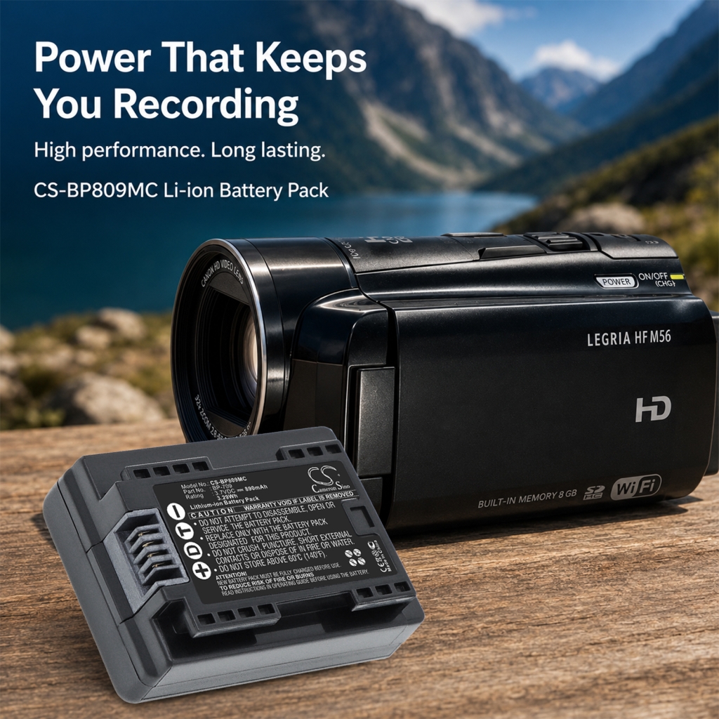 Batería compatible con Canon CS-BP809MC