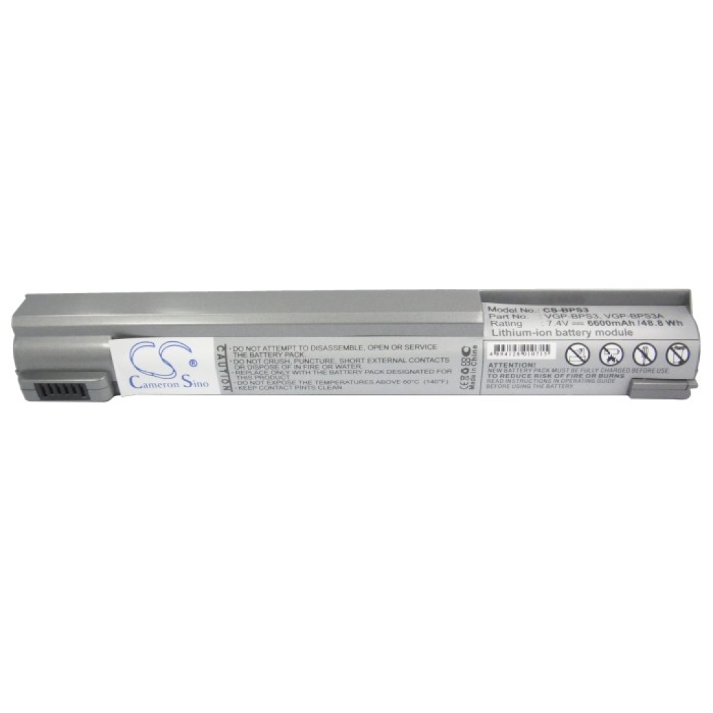 Batería Sony VAIO gris Cameron Sino CS-BPS3, etiqueta frontal 48,8Wh