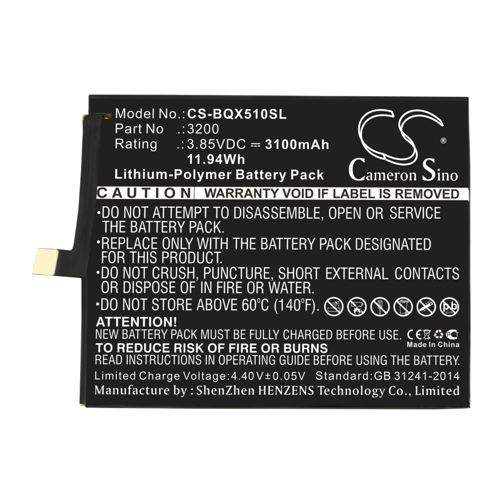 Batería del teléfono móvil Bq CS-BQX510SL