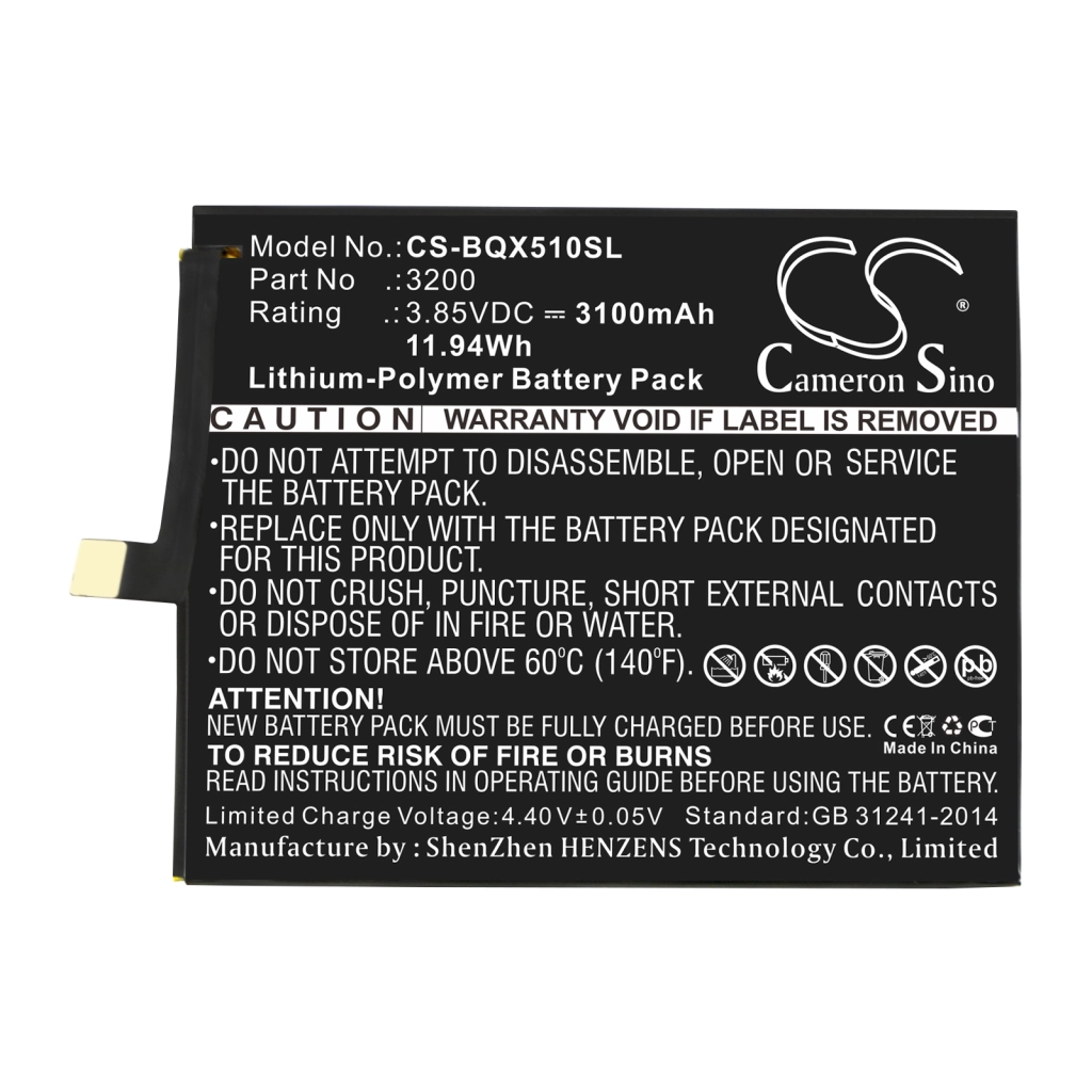 Batería del teléfono móvil Bq CS-BQX510SL