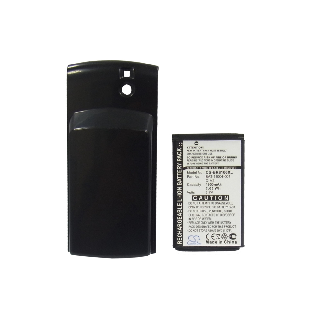 CS-BR8100XL 1900mAh BlackBerry Pearl 8100 battery with black door