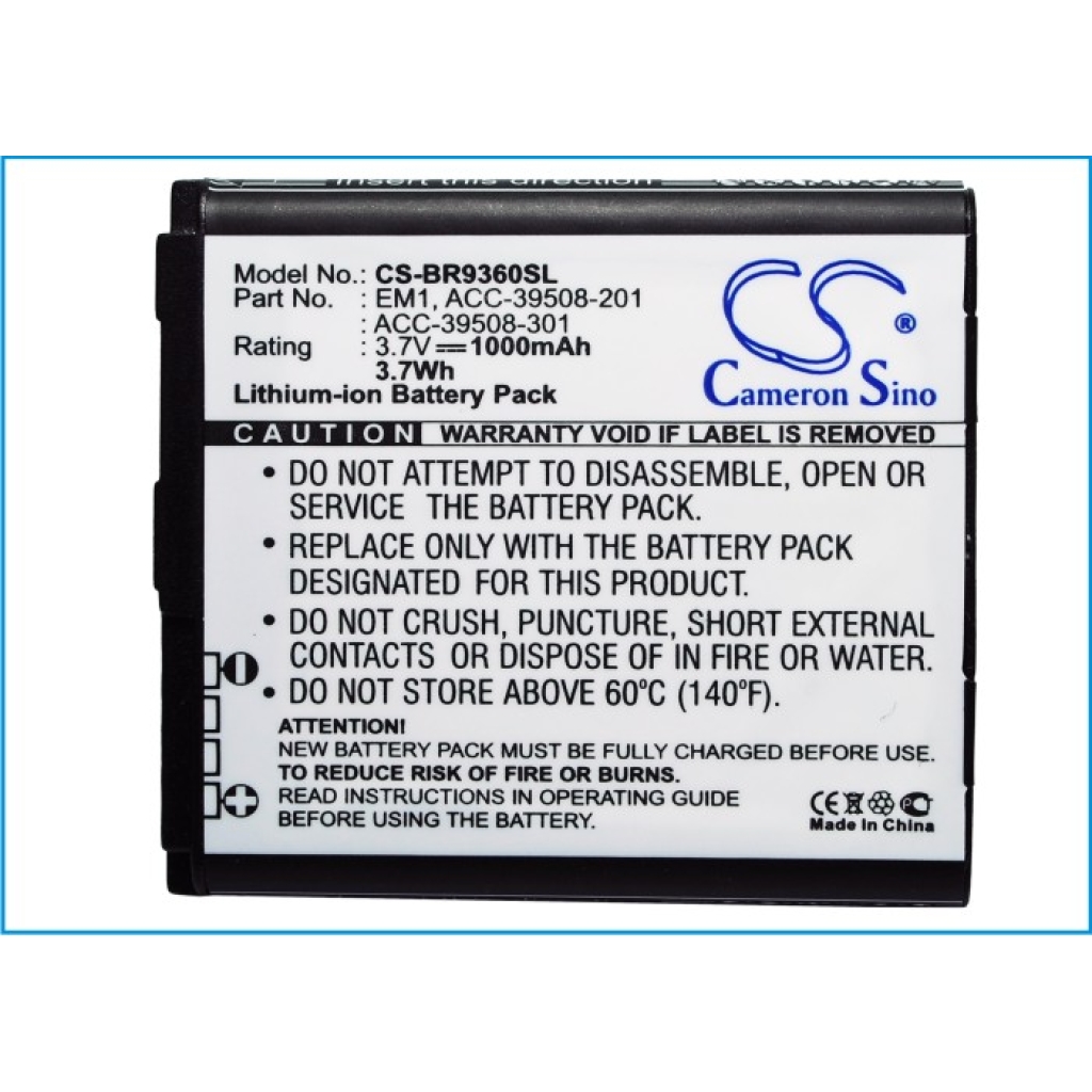 Batería compatible con Blackberry CS-BR9360SL