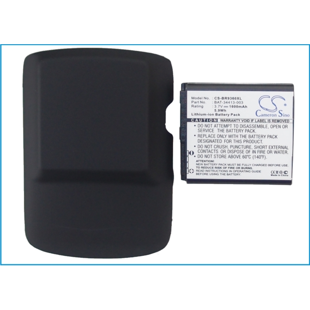 Cameron Sino CS-BR9360XL battery and open back cover with contacts