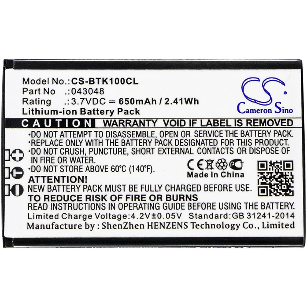 Compatible battery replacement for Bt 043048