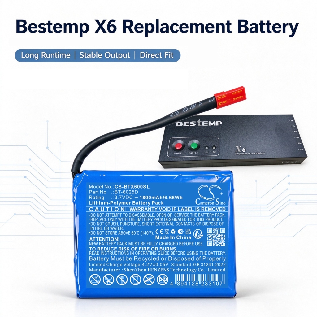 Baterías compatible con Bestemp X6 X6 CS-BTX600SL