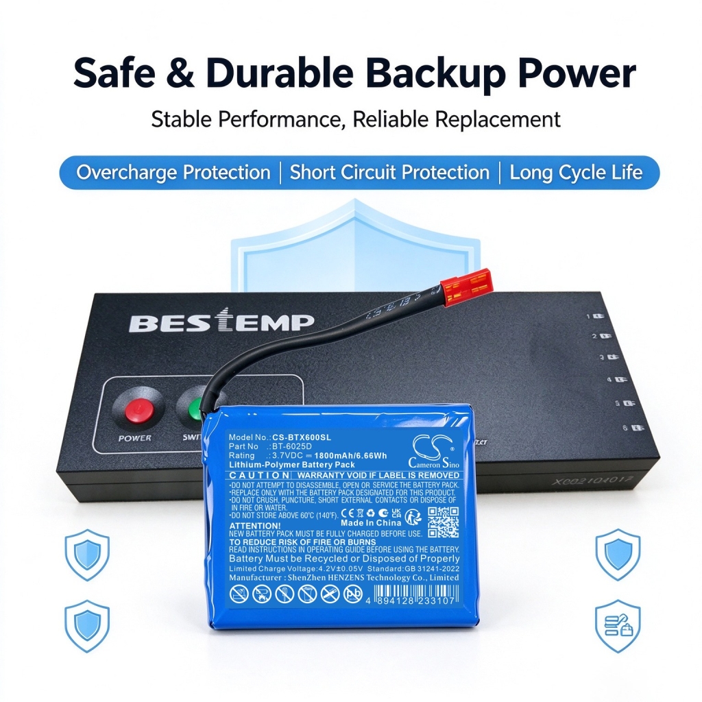 Baterías compatible con Bestemp X6 X6 CS-BTX600SL