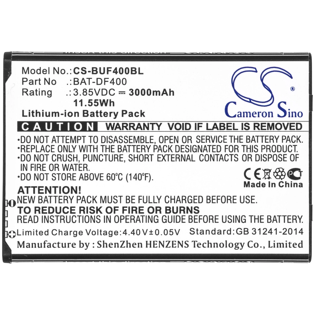 Batteries BarCode, Scanner Battery CS-BUF400BL