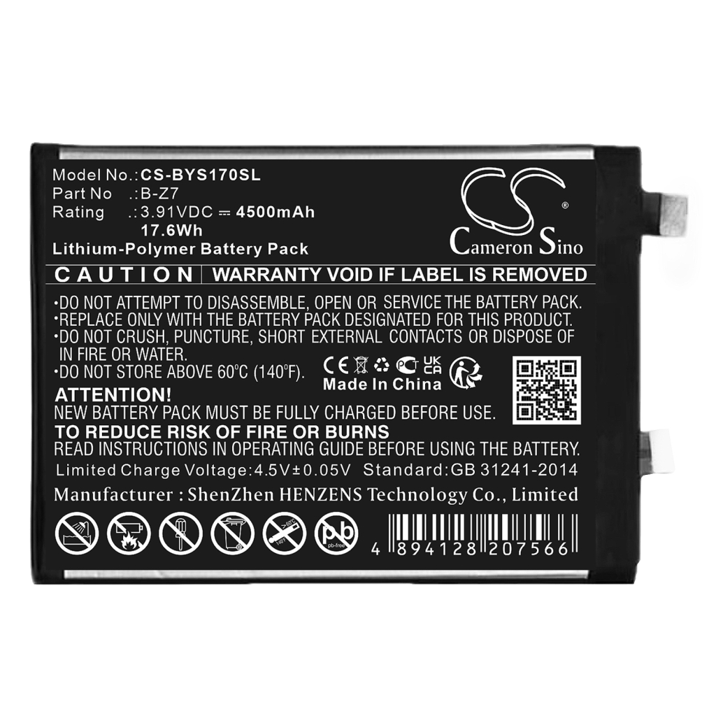 Batería del teléfono móvil Vivo CS-BYS170SL