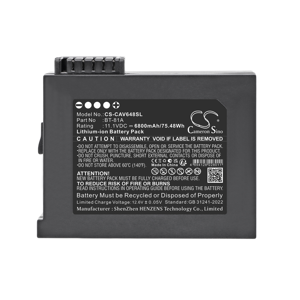 Batería compatible con Cetc CS-CAV648SL
