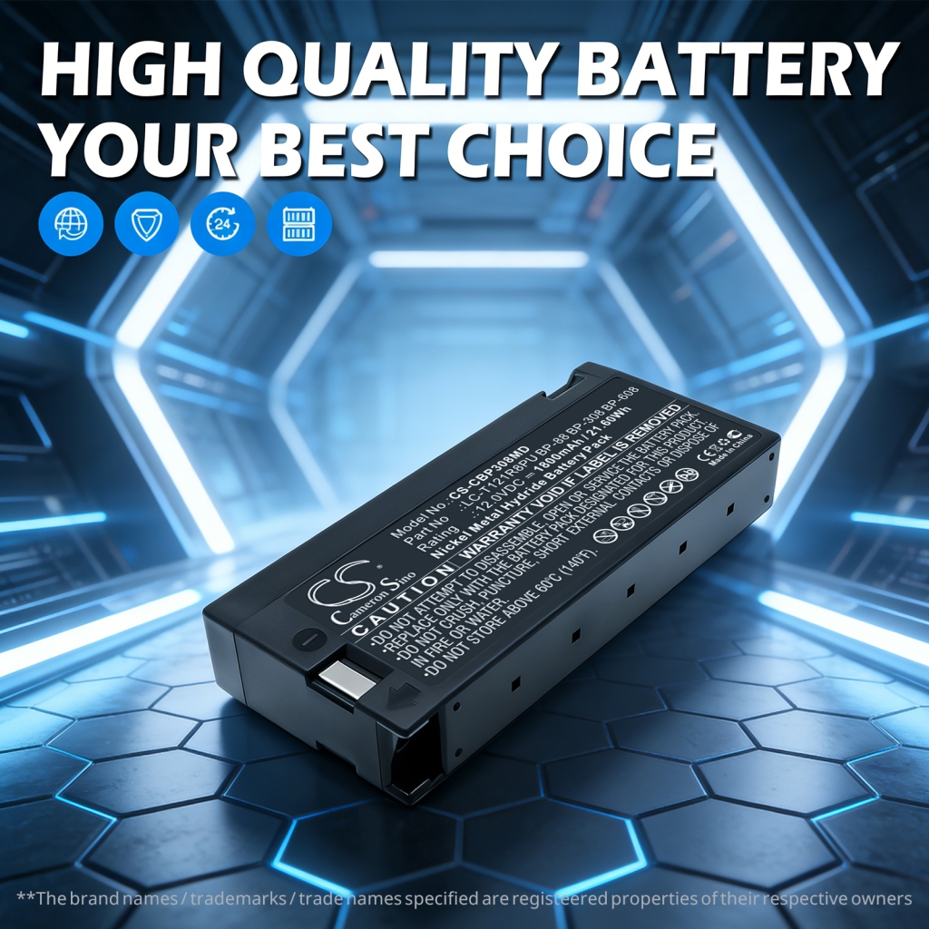 Battery compatible with GE Draeger Spacelabs Colin medical Chinon Criticare systems Curtis mathes Jcpenney Keller medical Magnavox Medical industries Memorex Cardiac science CS-CBP308MD
