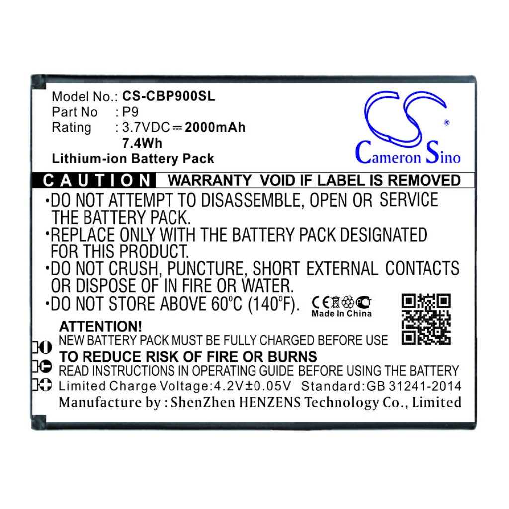 Compatible replacement for Cubot P9