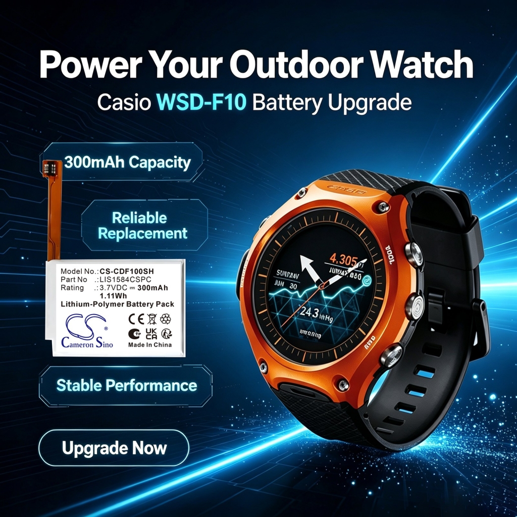 Battery for CASIO WSD-F21