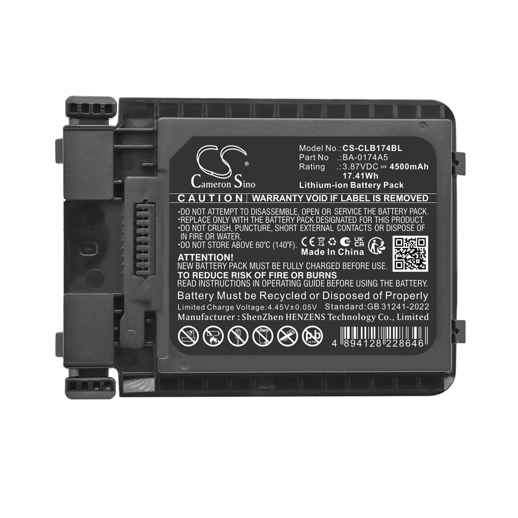 Battery Replaces CipherLAB BA-0174A5