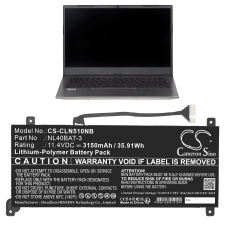 Reemplazo de batería compatible para CLEVO NL40BAT-3