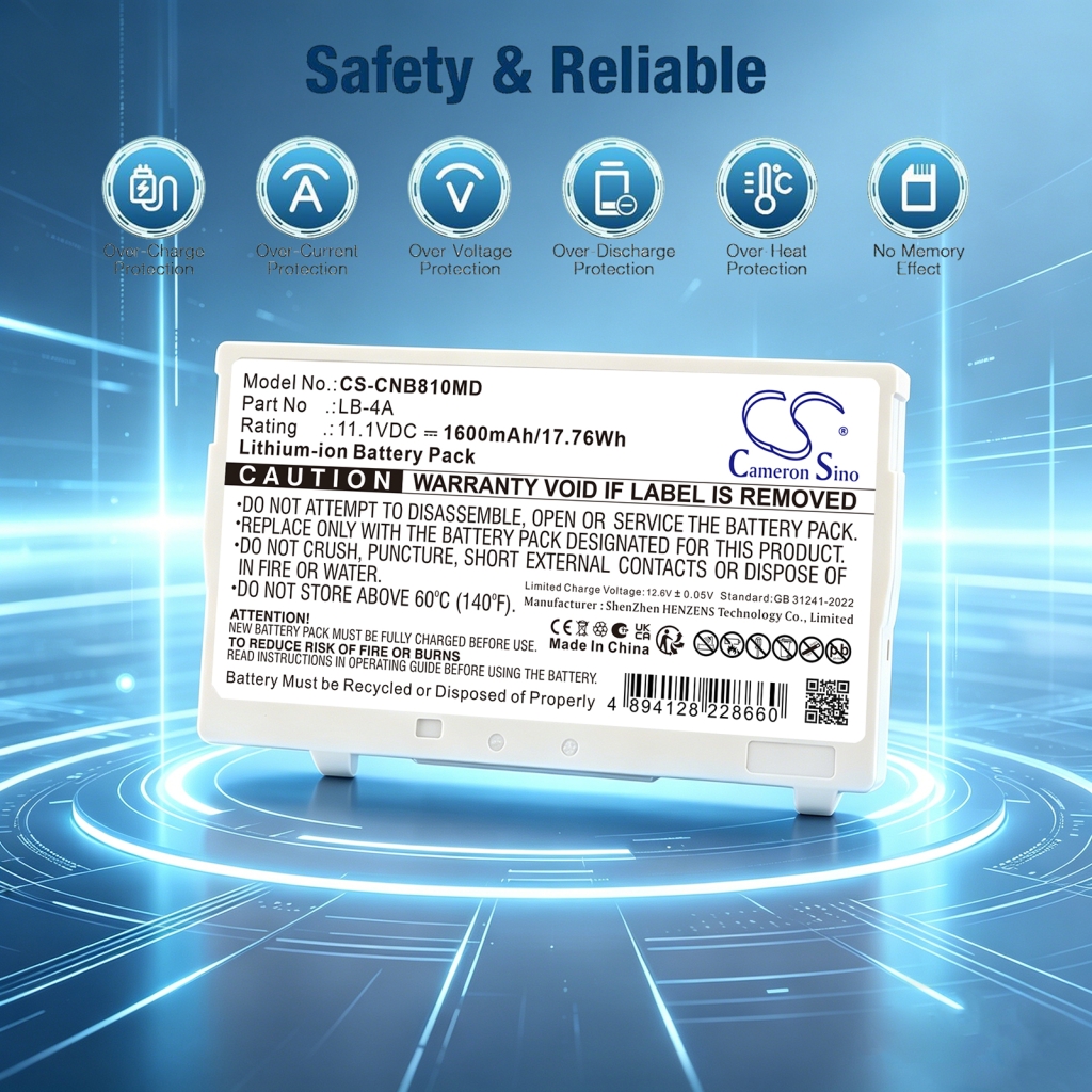 Baterías compatible con Canon AX-C4343W AX-C4343W CS-CNB810MD