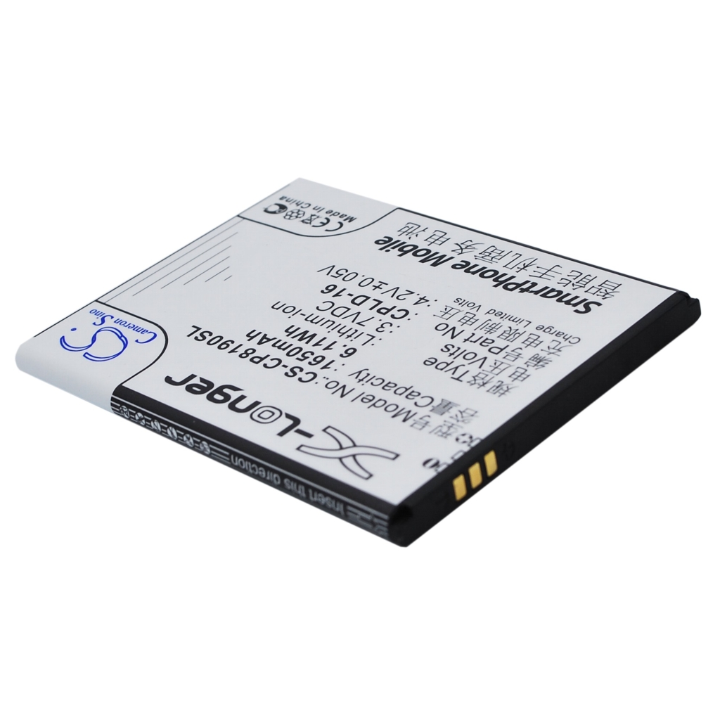 Vista trasera inclinada de CS-CP8190SL con contactos y logotipo X-Longer