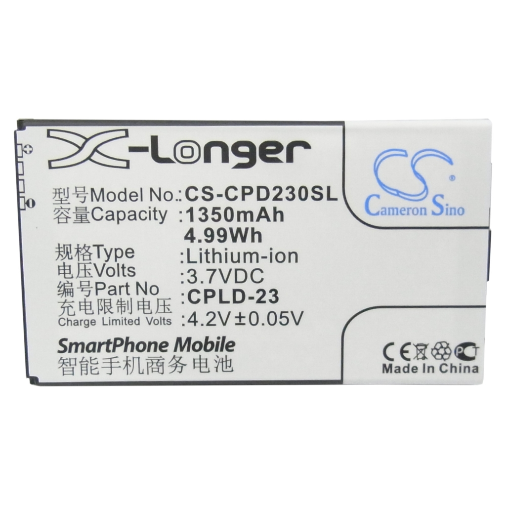 Batería compatible con Coolpad CS-CPD230SL