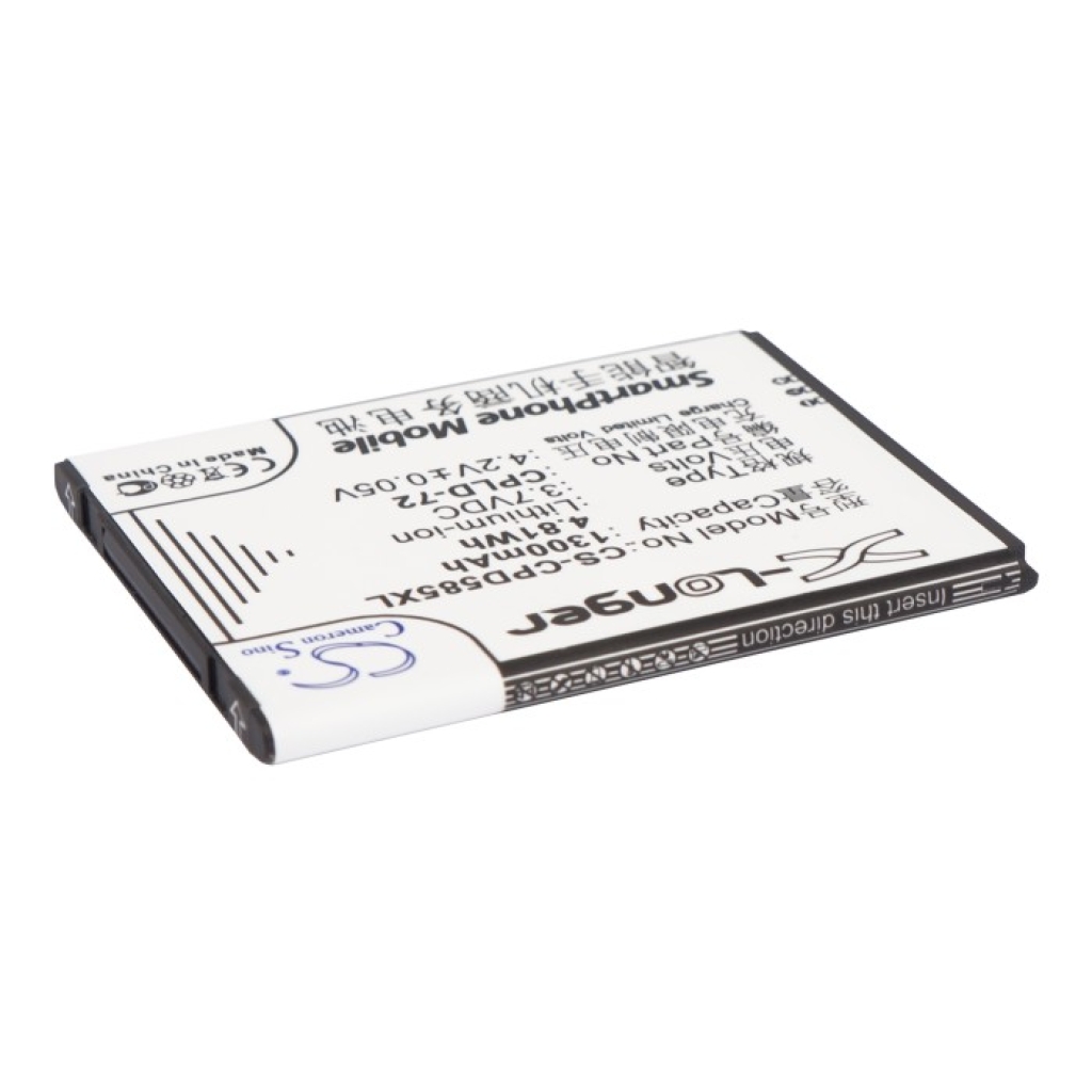 CS-CPD585XL vista lateral inclinada de etiqueta CPLD-72 1300mAh