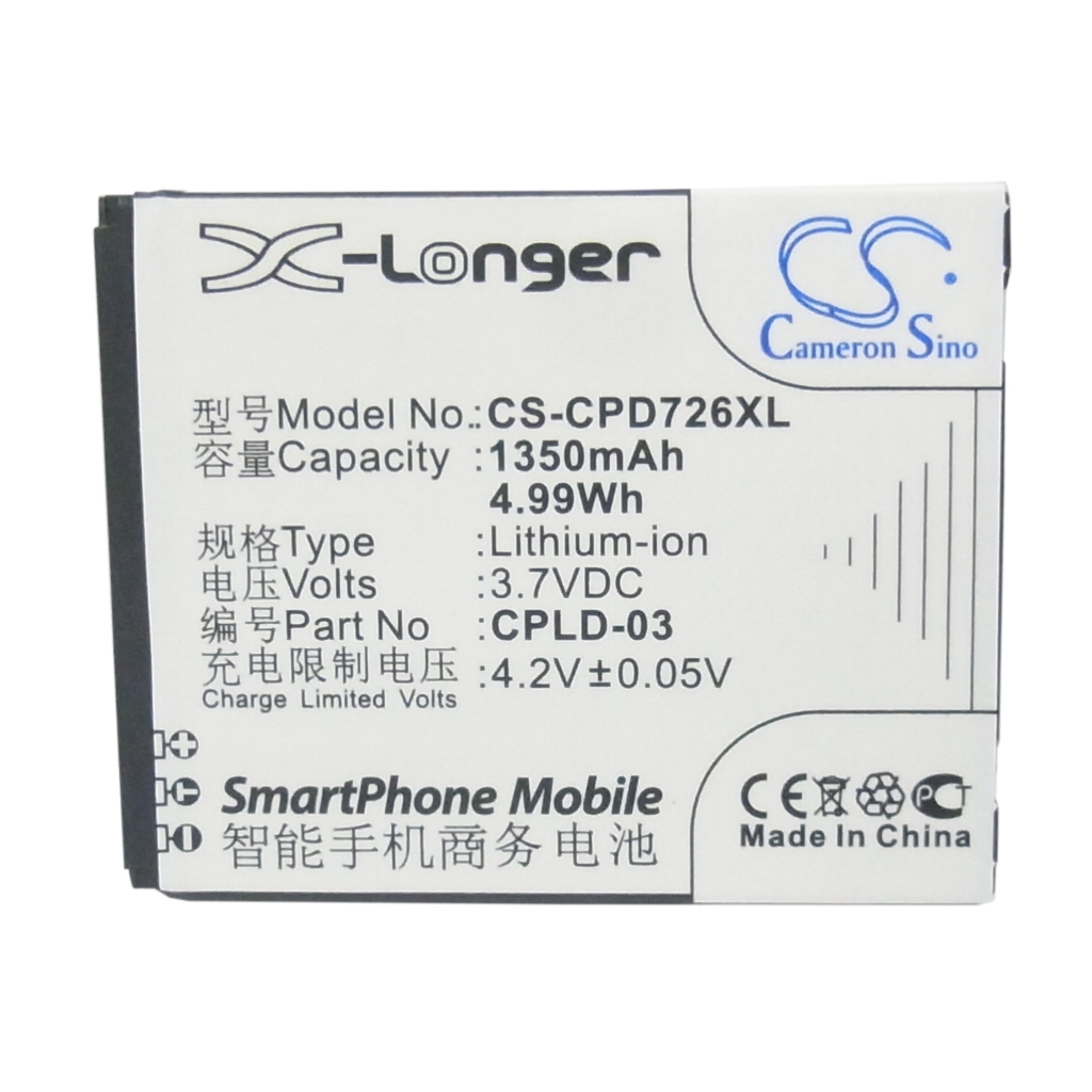 Batería compatible con Coolpad CS-CPD726XL