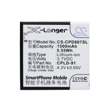 Reemplazo de batería compatible para Coolpad CPLD-91